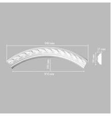 Радиус из полиуретана DECOMASTER 898061-130 1/4 круга Rнар 700 мм Rвн 650 мм 898061-130